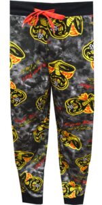Briefly Stated Mens Cobra Kai Logo Performance Fabric Jogger Loungepants (X-Large)