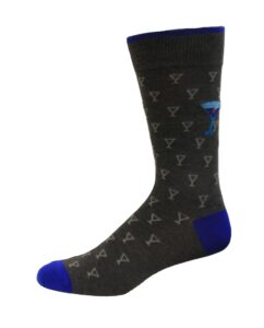 Rockport Men's Martini Glass Crew Socks 1 Pair, Charcoal, Men's US: 8-12 / EU: 41-45